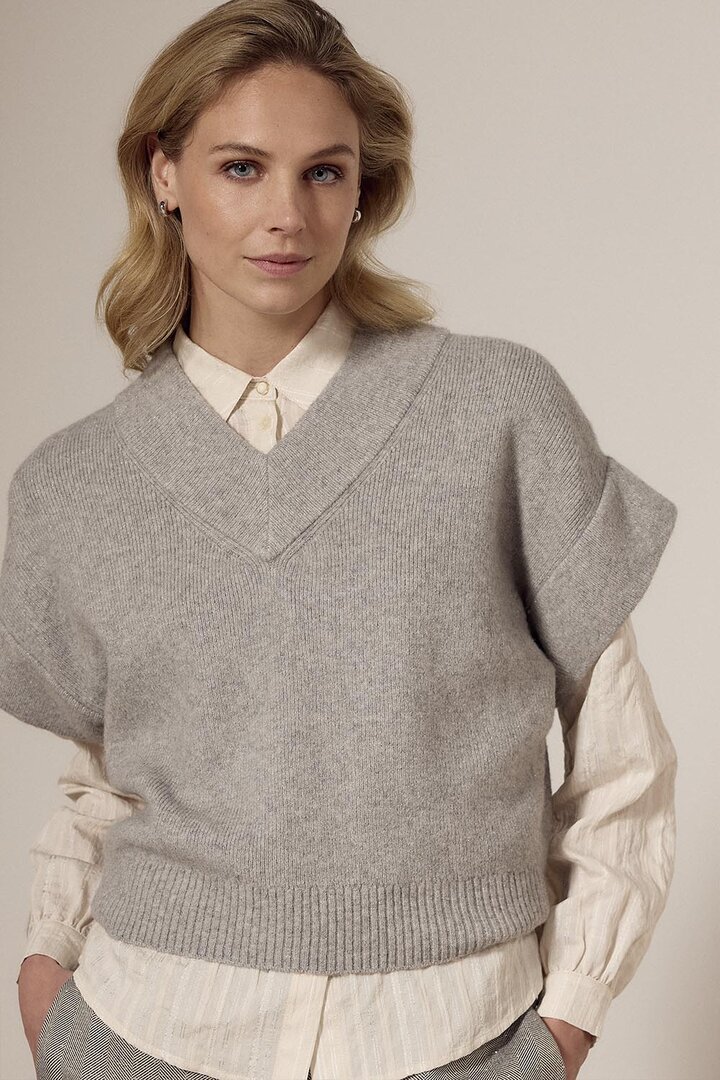 Tramontana V-Neck Spencer GreyMelange