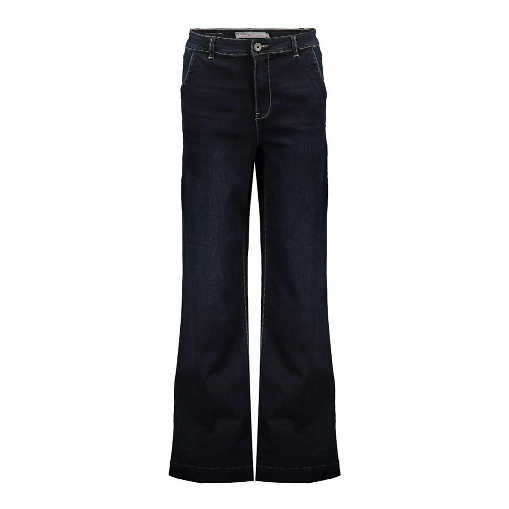 Geisha Jeans wide dark blue black denim