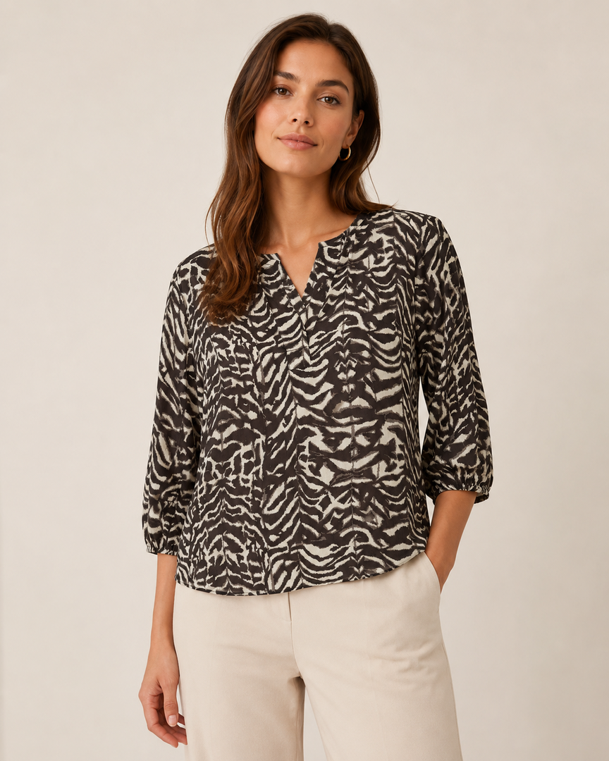 Freequent fqmalene-blouse Moonbeam w. Mole