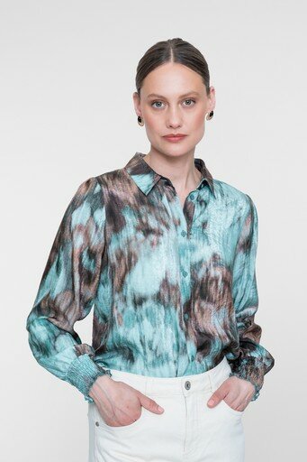 Geisha blouse camel/mint 63658-20 camel/mint