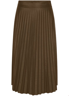 Tramontana Skirt Pleats PU Bruin