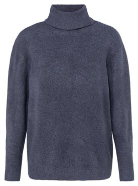 Yaya Rollneck sweater with open back and long sleeves