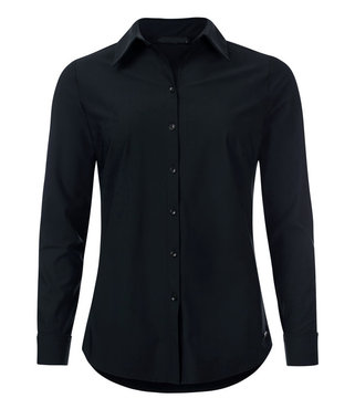 Zoso Tessa Travel blouse with piping black