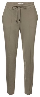 Yaya Jersey jogging trousers in cotton blend seagrass green