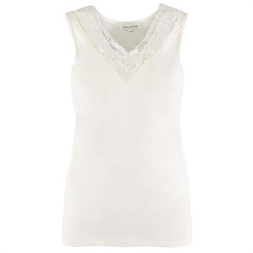Tramontana Basic Top V-Neck Lace white