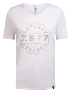 Zoso Patricia T shirt with print white sand