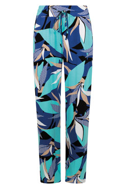 Zoso Isabel Printed summer trouser seablue/sand