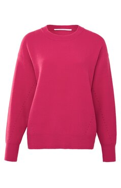 Yaya Sweater with crewneck line with pointelle detail rethink pink