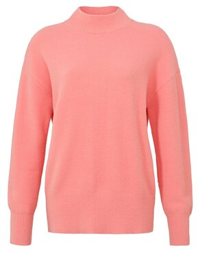 Yaya Sweater with high neckline and long sleeves vintage pink