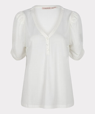 Esqualo T-shirt puff sleeve off white