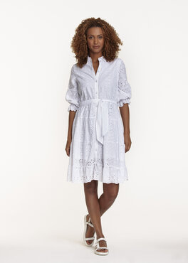 Tramontana Dress Broderie Anglaise wit Q12-08-501
