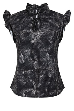 Zoso Molly Printed travel blouse black/sand