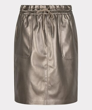 Esqualo Skirt elastic waistband PU Soft Gold