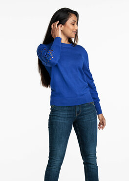 Tramontana Jumper Embroidery  Bright Blue
