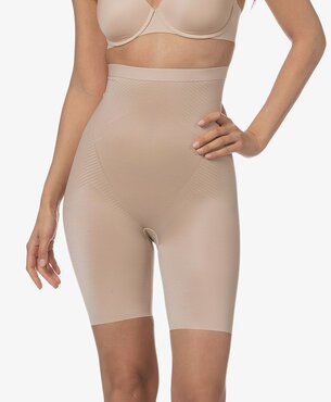 Spanx Thinstincts 2.0 - High-Waisted Mid-Thigh Short Champagne Beige