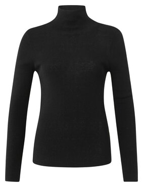 Yaya Sweater with turtleneck, long sleeves black