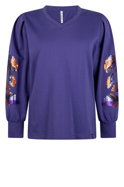 Zoso 234Marly Sweater with pailetten purple