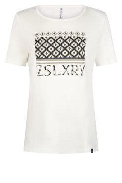 Zoso 234Hailey T shirt with artwork off white
