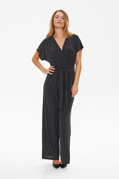 Freequent fqjalux-jumpsuit Black w. Silver
