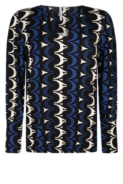 Zoso 235Amira Luxury print blouse blue/black