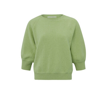 Yaya Sweater with raglan sleeves tendrill green melange