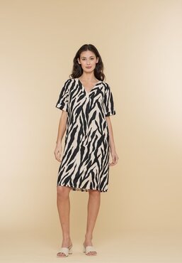 Geisha Dress zebra black/off-white