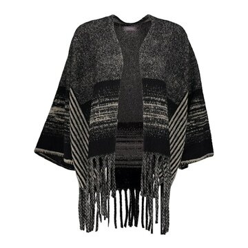 Geisha Poncho  black/sand juiste