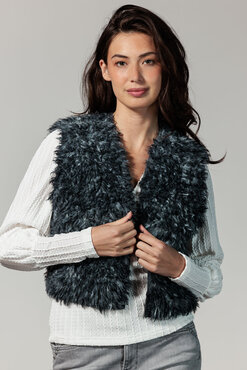 Tramontana Gilet Fake Fur Anthracite