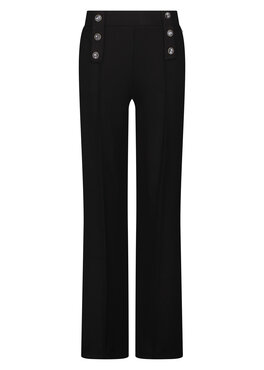 Tramontana Trousers Sailor Buttons Black