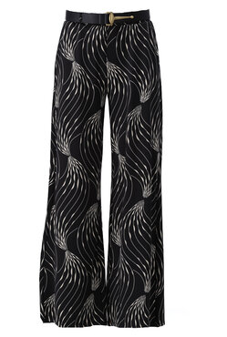 K-Design Broek met print en riem Z103