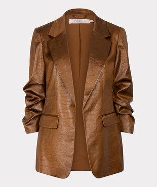 Esqualo Blazer metallic crinkle Brandy