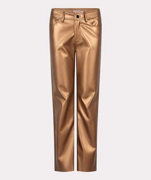 Esqualo Trousers 5 pocket vegan leather Brandy