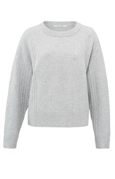 Yaya Sweater with rib detail sky grey