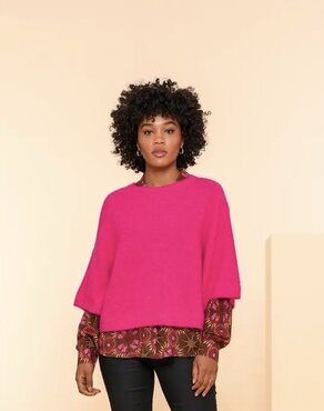 Geisha Pullover 3/4 sleeves  cyclame