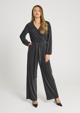 Freequent fqglitto-jumpsuit Black w. Silver