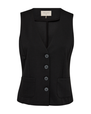 Freequent fqnanni-waistcoat Black