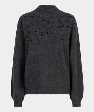 Esqualo Sweater beading Dark Grey