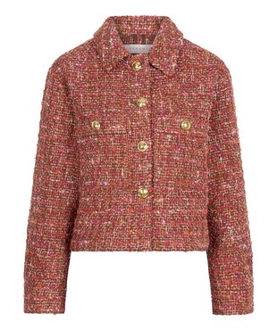 Esqualo Blazer boucle multicolor short Red