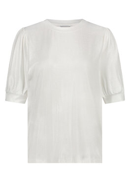 Tramontana Coated Puff-Sleeve T-Shirt OffWhite D05-15-401