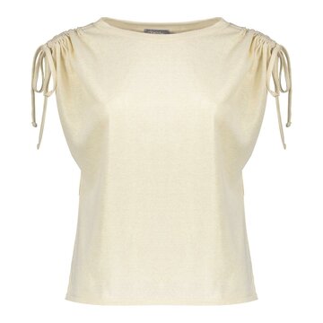 Geisha Top shoulder detail sand  52401-41