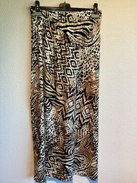 Geisha Skirt jersey AOP brown/black  56352-60 ISA