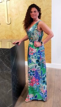 Geisha Dress blue/green  57333-20