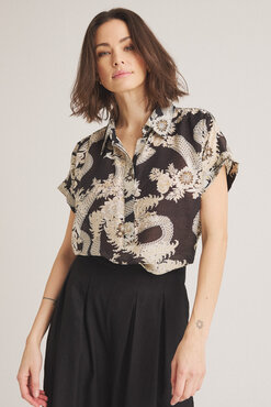 One Two Luxzuz Jardine Blouse999 Black