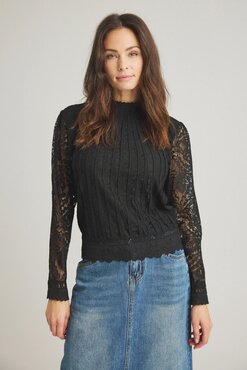One Two Luxzuz Laizy Blouse black