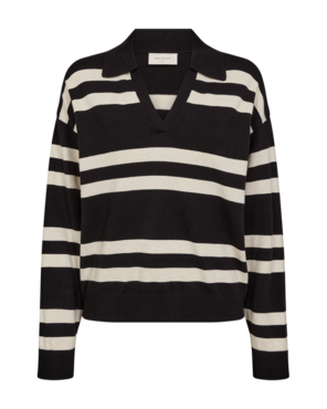 Freequent fqflow-pullover Black w. Moonbeam Melange