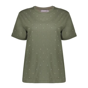 Geisha T-shirt oil stones green