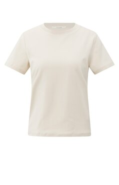 Yaya T-shirt with stitch details chalk white 01-719075-508