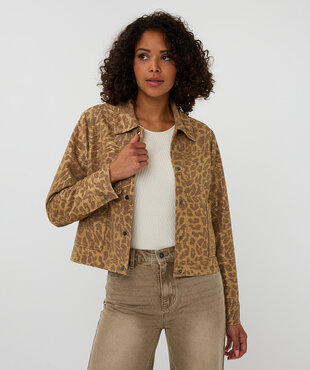 Esqualo Jacket Leopard Golden Olive