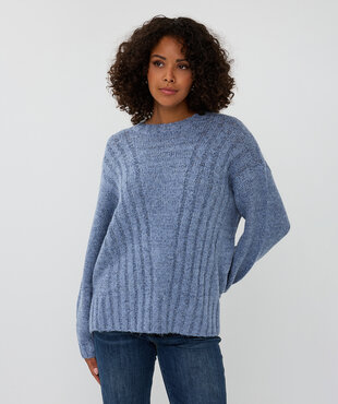 Esqualo Sweater V-neck lurex Blue