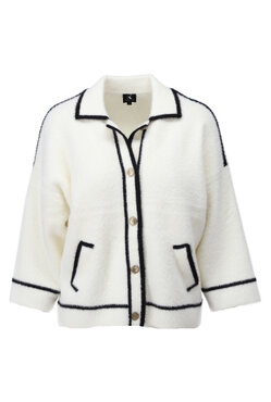 K-Design Cardigan met knopen B846 ecru